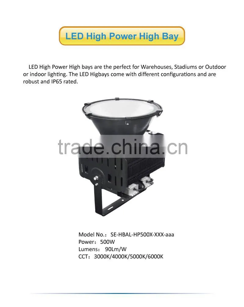High Quality Waterproof 500W LED High Bay Light