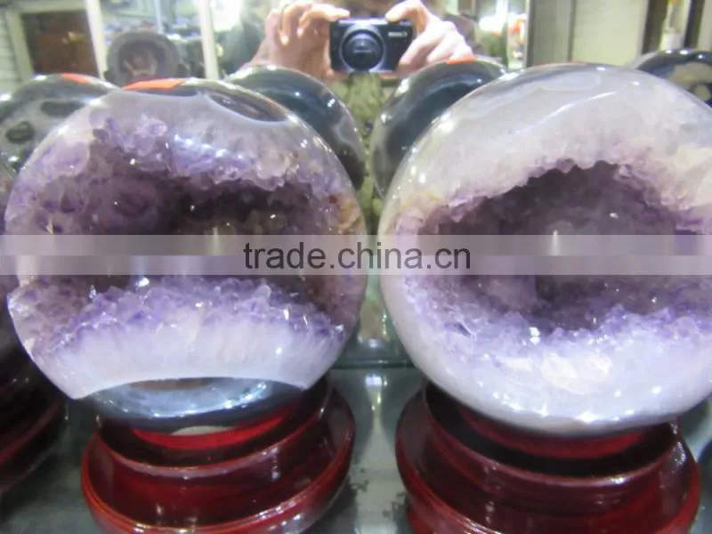 big amethyst geodes ball shape for sale