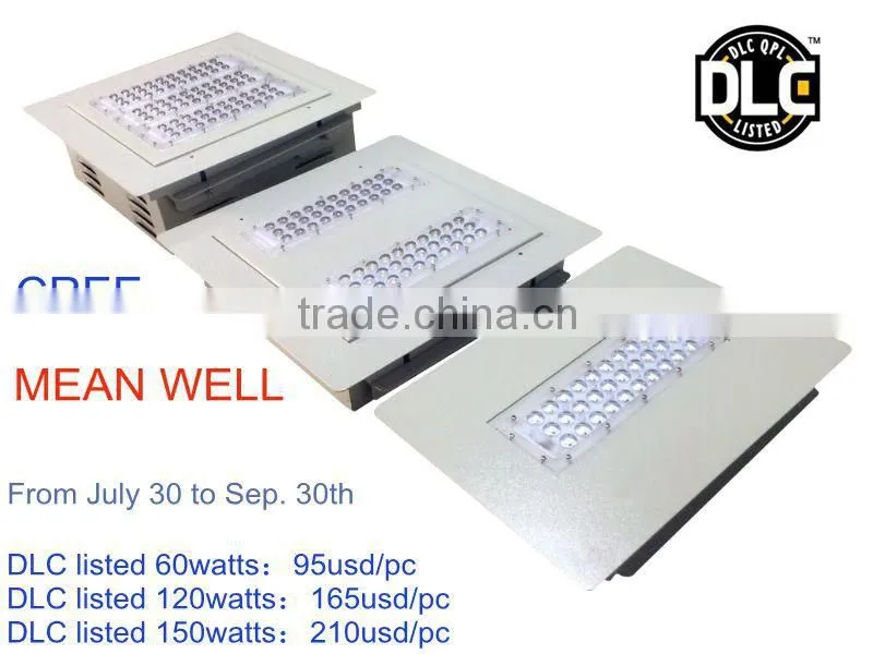 100 Watt UL and DLC Listed LED Petrol Station Canopy Lighting