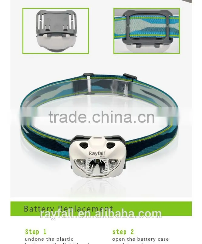 Amazon hot selling 3 aaa battery super bright rohs headlamp oem with logo