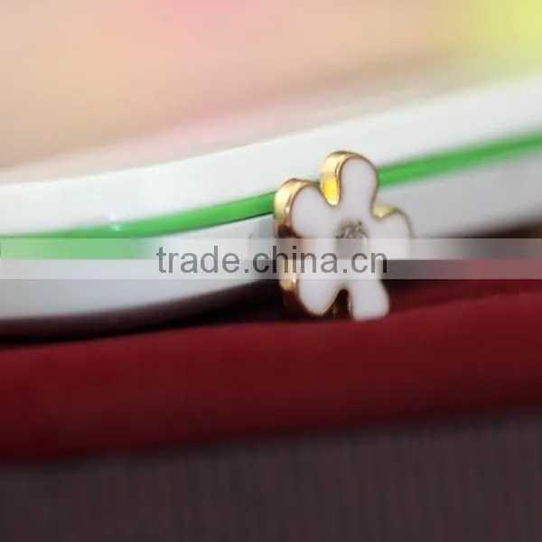 rhinestone dust plug luxurious flower earphone dust,promotion gift A135