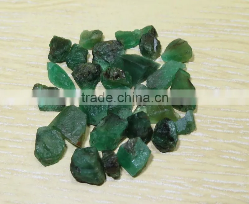 Natural Emerald Gemstone Rough 10-15mm Brazil Green Good Quality