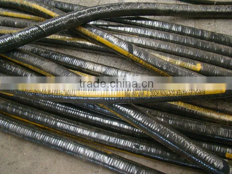 Corrugated surface water suction rubber hose in rubber products
