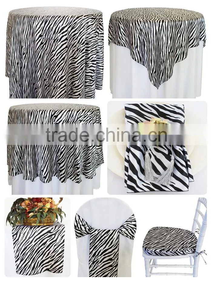Printed Table Overlay Zebra Design Overlay
