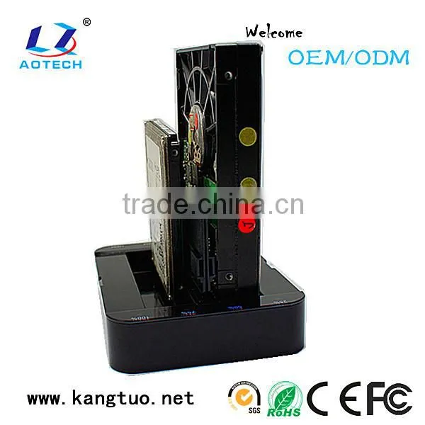 USB3.0 SATA 2.5 & 3.5 SATA HDD SSD Dual Docking Station HDD Clone Machine