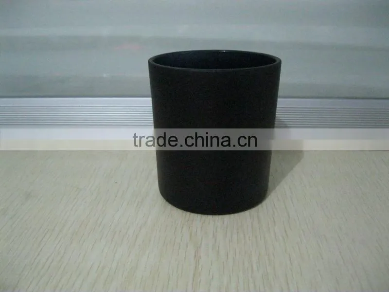 High quality black candle jar , black candle glass jar