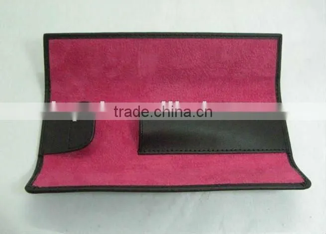 mini foldable 100 leather color pencil bag for single pen