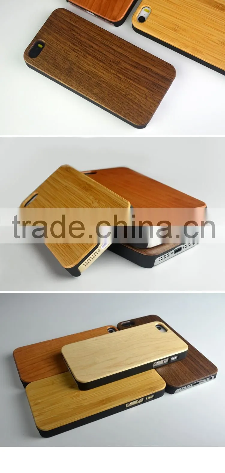 Hot Selling Wooden+PC Phone Case Cover For iPhone 5 5S 5C