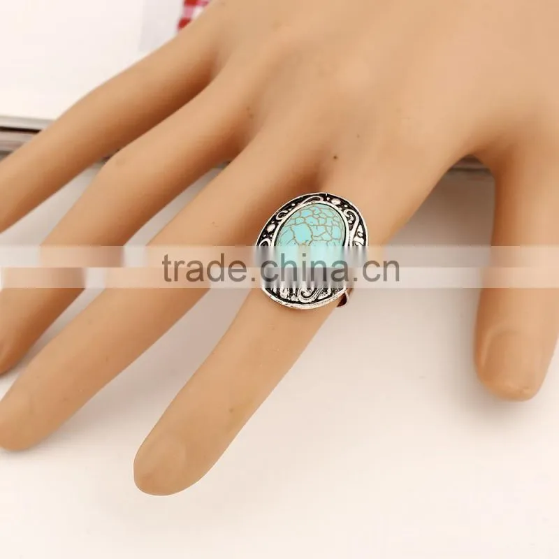 Fashion jewelry 2016 coeruleolactite front opening ring