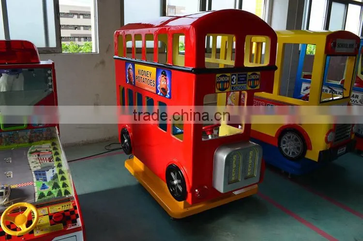 London bus amusement ride electronic kids ride shopping mall kiddie rides classic 24v ride on car for kids