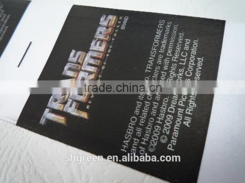 Dull surface polyester taffeta printing label