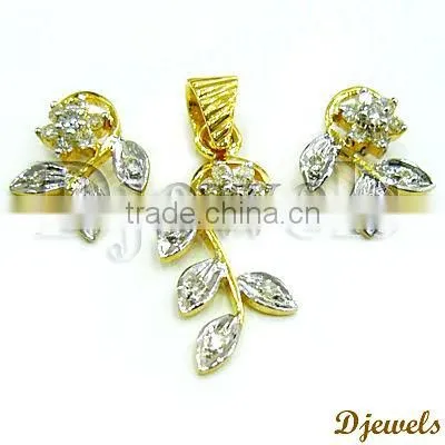 Diamond Gold Pendant Sets, Diamond Pendant Sets, Ladies Jewelry