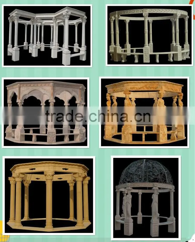 Western Marble Gazebo With Roman Columns