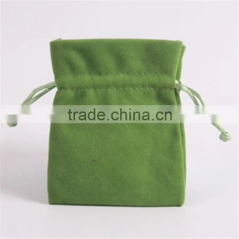 Small plain custom velvet jewelry drawstring bag wholesale