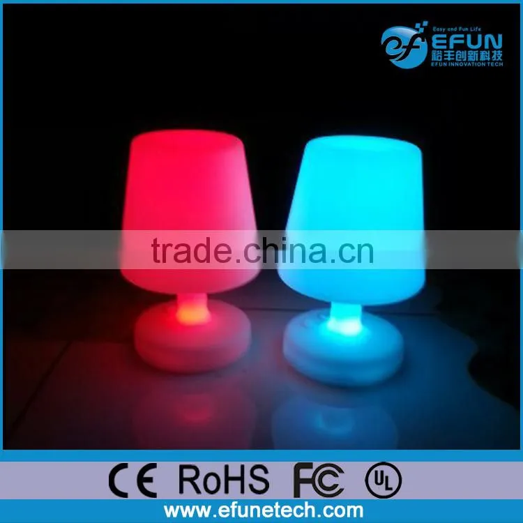 plastic wireless CE ROHS led light,RGB color home decorative led desk lamp