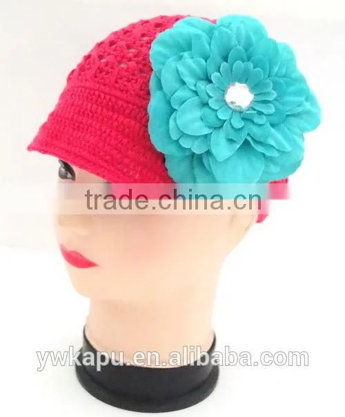 Multi colors crochet hat,custom newsboy cap