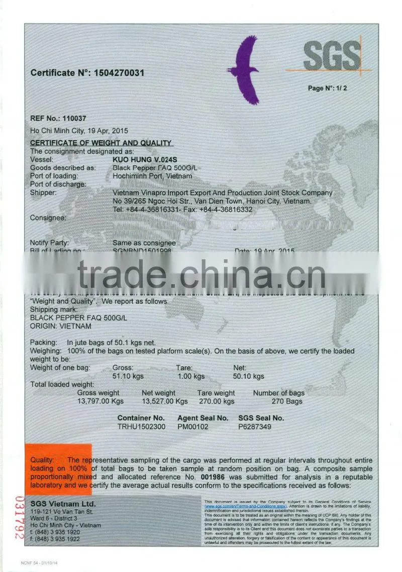 MANUFACTURER OF BLACK PEPPER