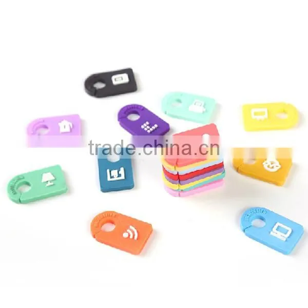 accessories for phones Colorful Silicone Cable Tie Tag silicone cable marker cable tie marker/tag/organizers
