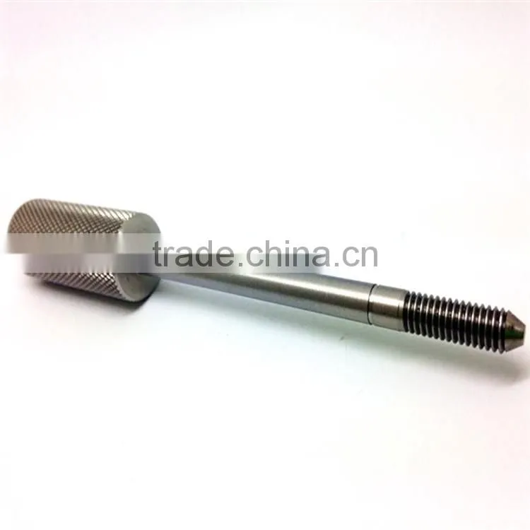 High precision cnc turning machining SUS knurled cam thread shaft