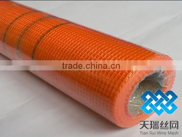 Orange color fiberglass mesh cloth (factory)