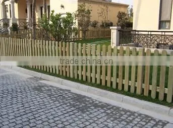 Outdoor wooden garden fence