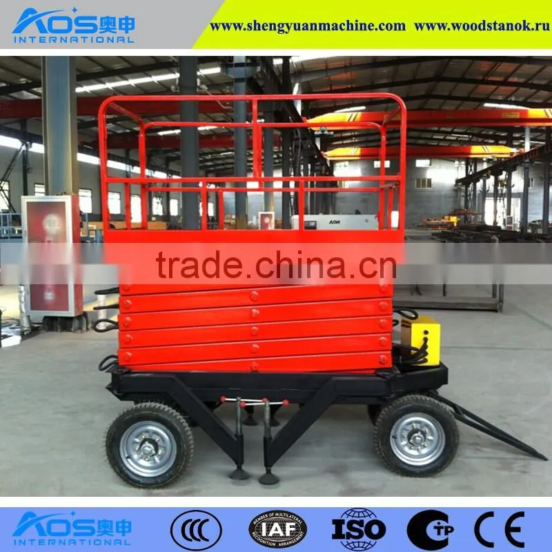 China Shandong Aos automotive scissor lift for overseas selling