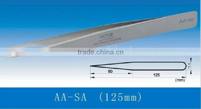 Eyelash extension tweezers,Vetus AA-SA Stainless Steel Tweezers