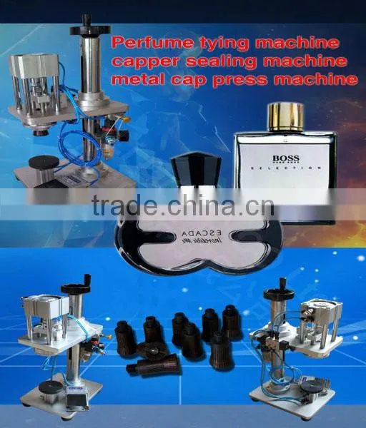 Semi-automatic perfume bottle crimper, pneumatic capping machine