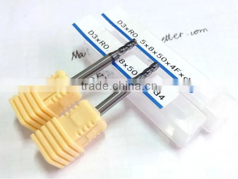 4F solid carbide corner radius end mill cutter dia3