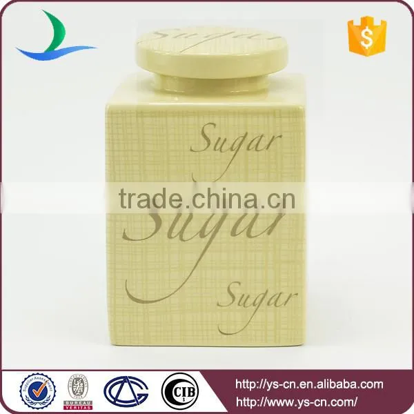 Classical decal Square storage jar suppliers