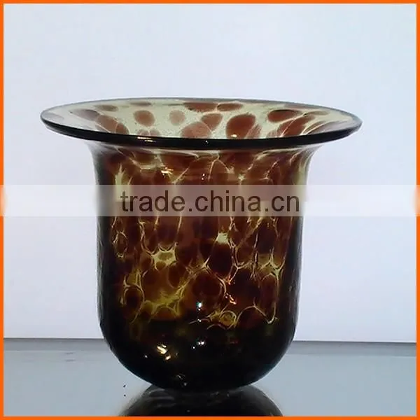 Hot selling amber replacement glass candle holder