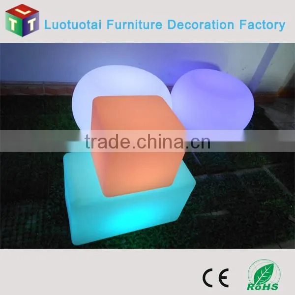 Illuminated bar/club/ktv furniture glowing led cube sitting chair