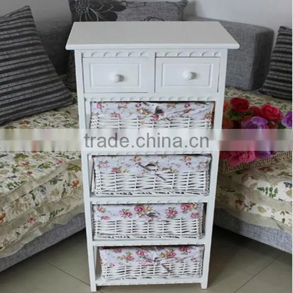 HOT Europe wholesale solid wood furniture with wicker baskets