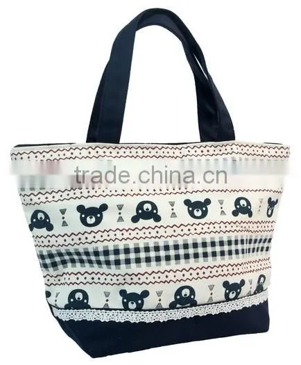 Store More Fashionable Cute Bear Cartoon Casual Tote Canvas Bag