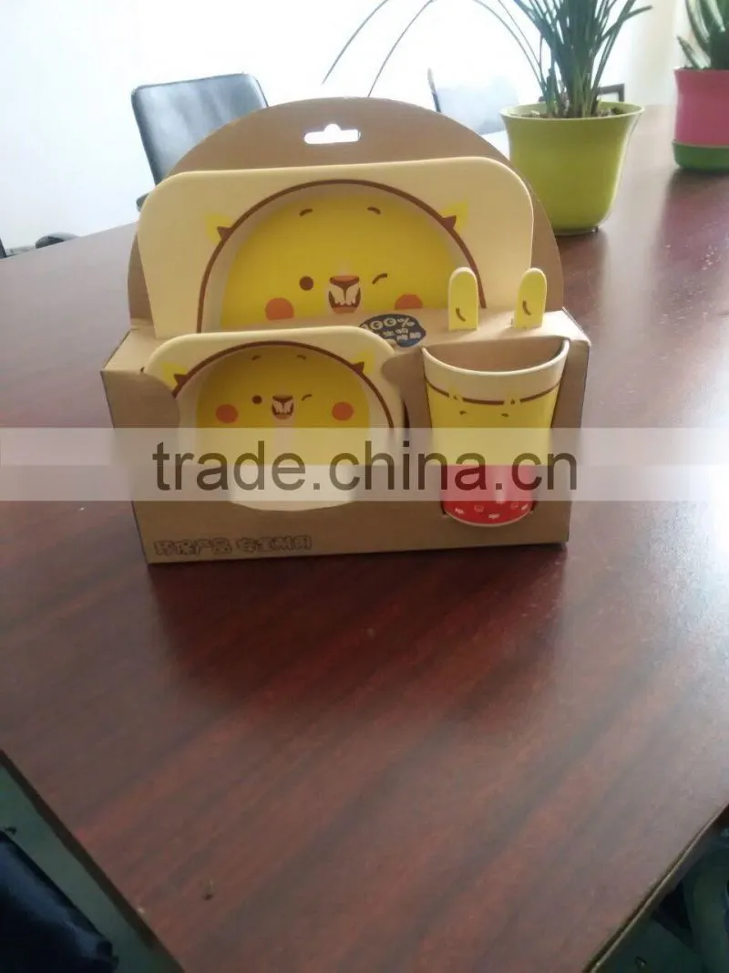 Bamboo Fiber Kids Dinnerware five sets,eco-friendly