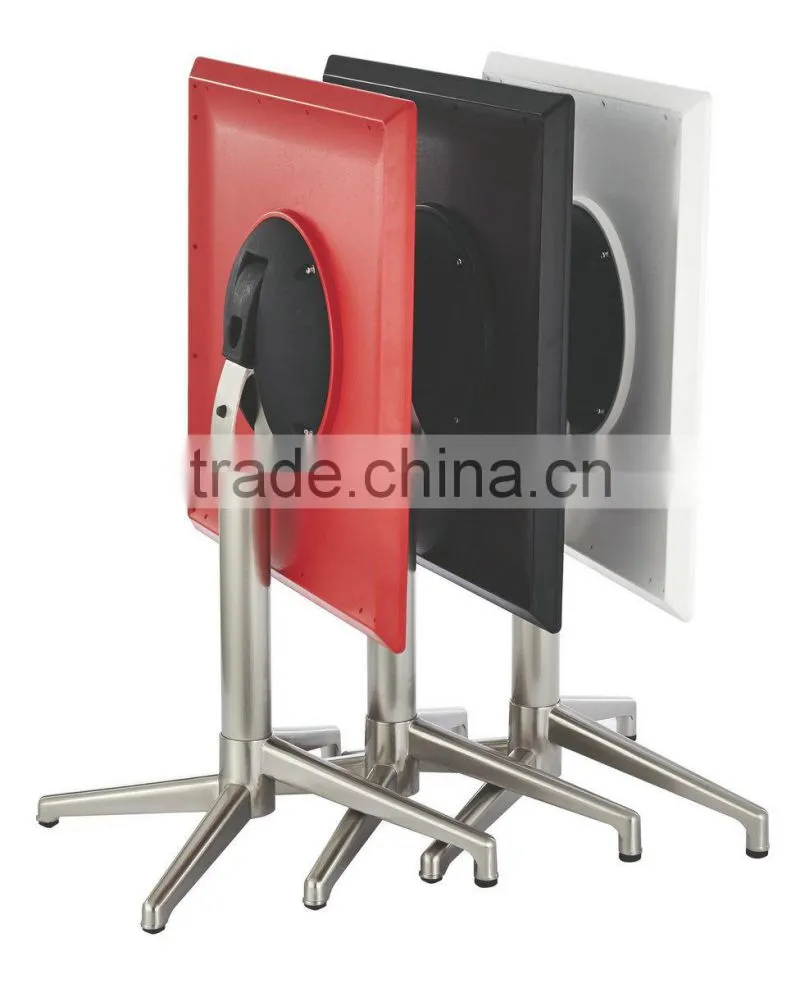 High quality fashion modern outdoor folded ABS top brushed aluminum cocktail table bar table LQ- BT306