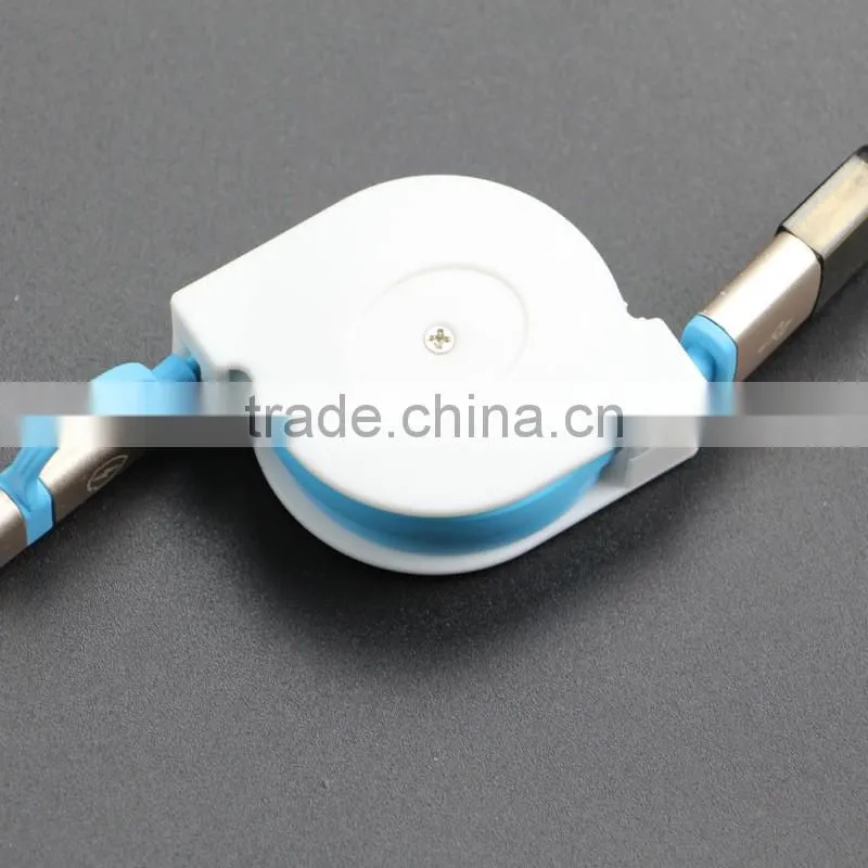 2in1 Retractable Universal Android&iOS Light to USB Charging Cord Tangle-free Charger