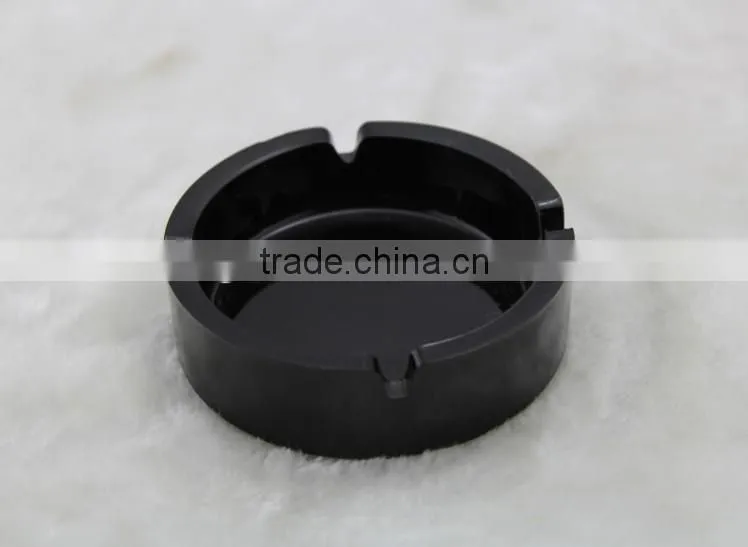 black pigment glass ashtray with logo