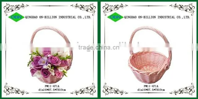 Wholesale mini handle gift baskets wicker basket for children