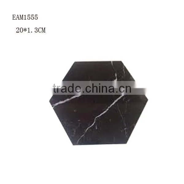 world-wide Regional Feature black hexagon Coasters Set