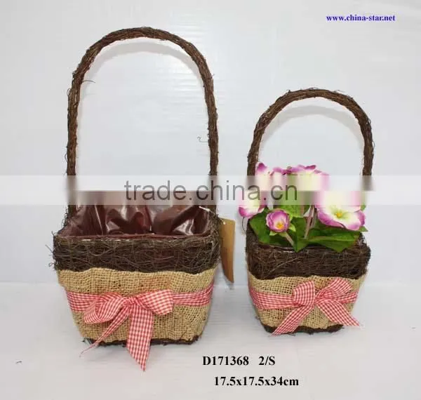handmade decorate flower basket