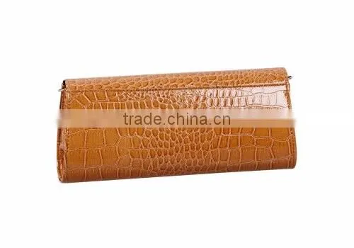 Womens Envelope Evening Patent Croc Skin Embossed Party Clutch