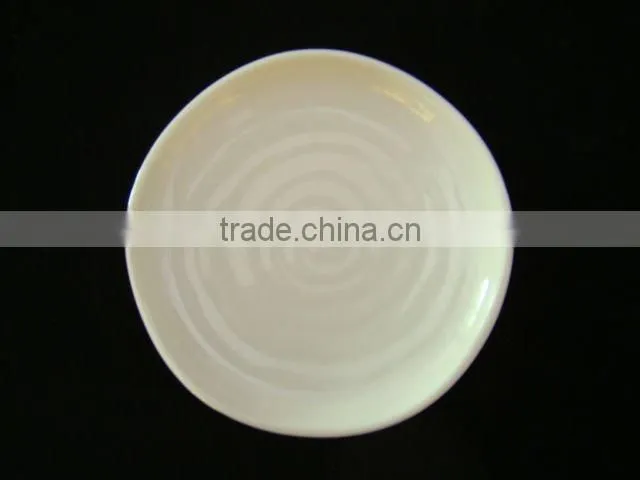 hotel white round melamine sauce plate