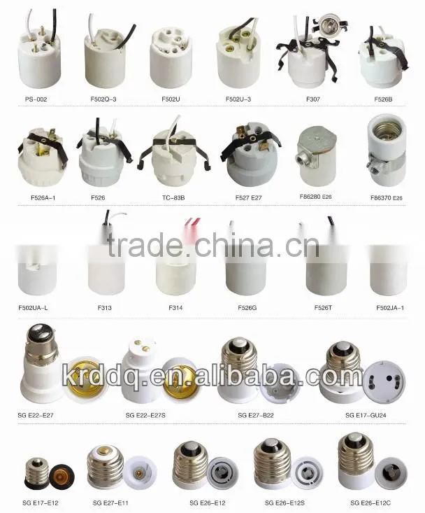 electric plastic E17-GU24 lampholder adaptor