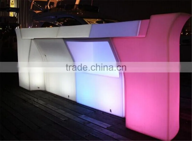 Rechargeable top quality led bar table/disco straight bar counter