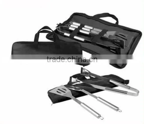3pcs BBQ tool with zipper bag set