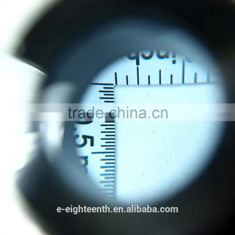 10X Hand-held Optical Magnifier glass LED Lighted Jeweler loupe with Scale