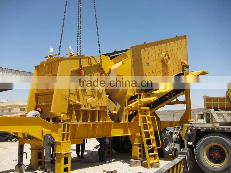 2015 unique Tech 100tph Mobile Impact Crusher for Aggregate Plant