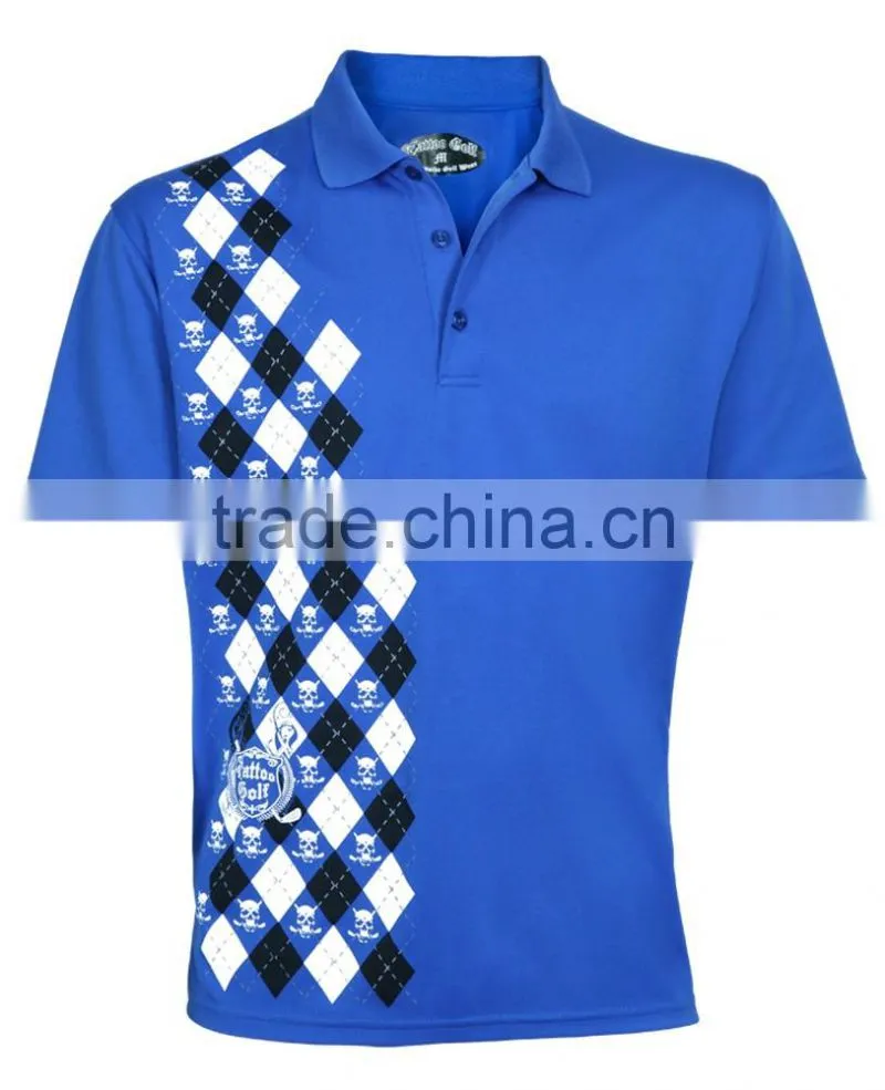 DIY golf polo tshirt polyester spandex dri fit custom logo
