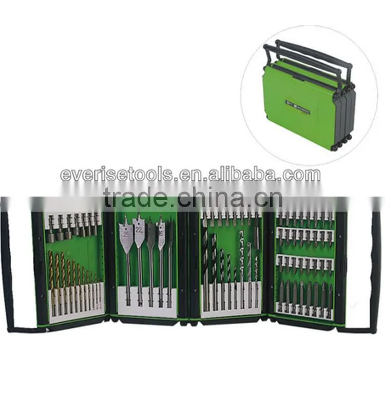 71 pieces Combination hss metal twist drill bit set